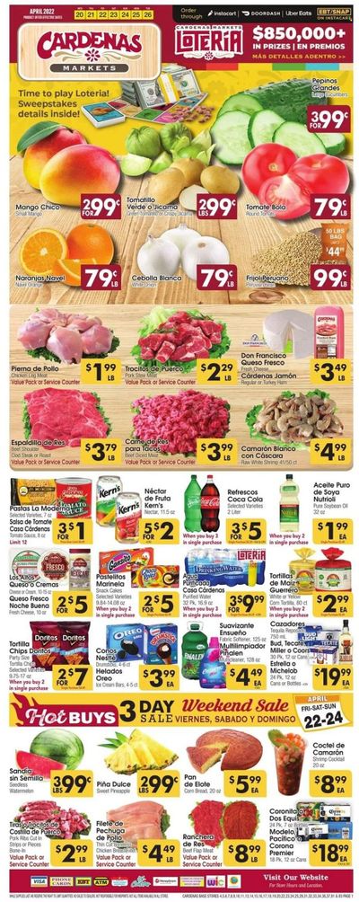 Cardenas (CA, NV) Weekly Ad Flyer April 21 to April 28