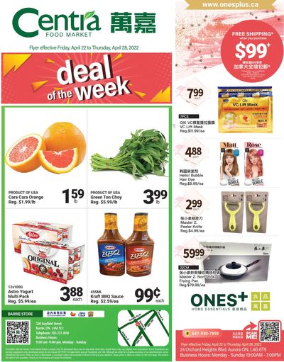 Centra Foods (Barrie) Flyer April 22 to 28