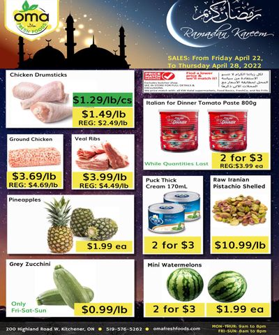 Oma Fresh Foods Flyer April 22 to 28