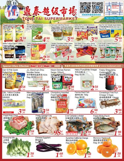 Tone Tai Supermarket Flyer April 22 to 28