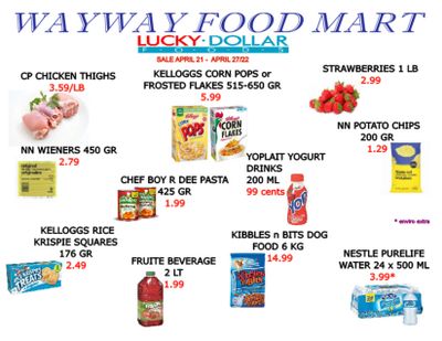 WayWay Food Mart Flyer April 21 to 27