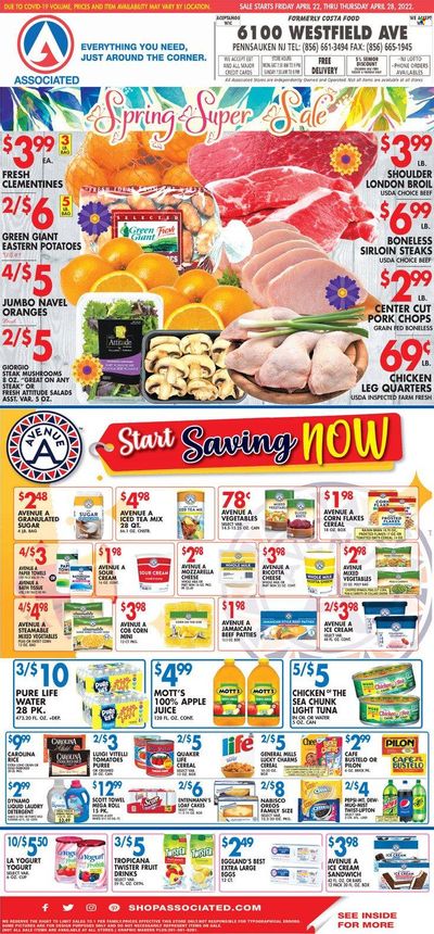 Associated Supermarkets (NY) Weekly Ad Flyer April 22 to April 29