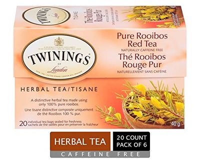 Twinings of London Pure Rooibos Red Tea Bags, 20 Count (Pack of 6) $13.61 (Reg $20.81)