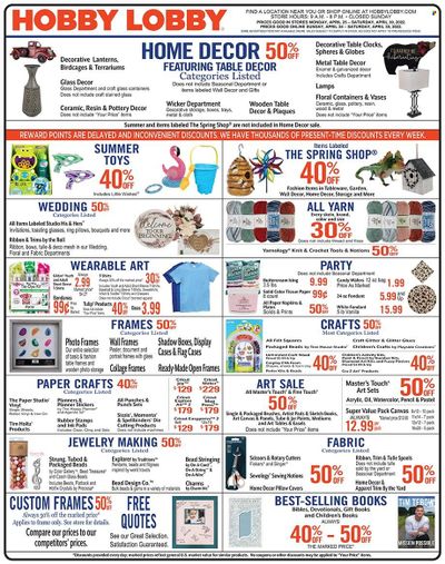 Hobby Lobby Weekly Ad Flyer April 24 to May 1