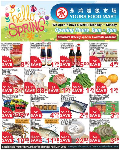 Yours Food Mart Flyer April 22 to 28