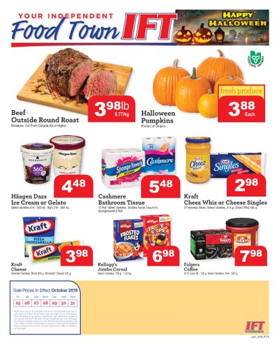 IFT Independent Food Town Flyer October 25 to 31