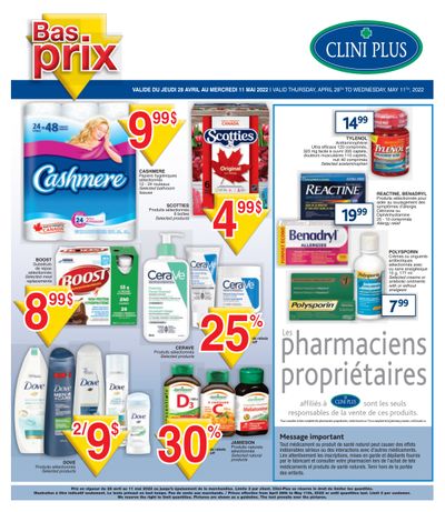 Clini Plus Flyer April 28 to May 11