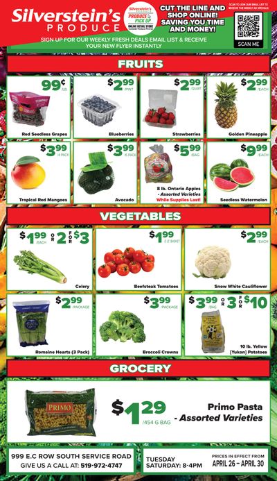 Silverstein's Produce Flyer April 26 to 30