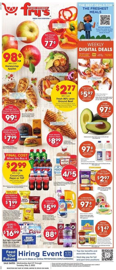 Fry’s (AZ) Weekly Ad Flyer April 27 to May 4
