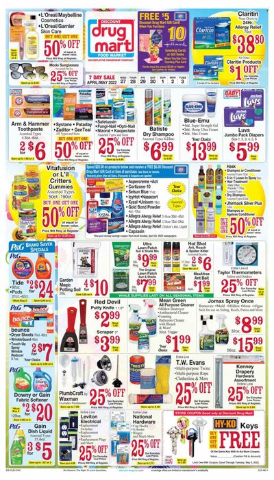 Discount Drug Mart (OH) Weekly Ad Flyer April 27 to May 4