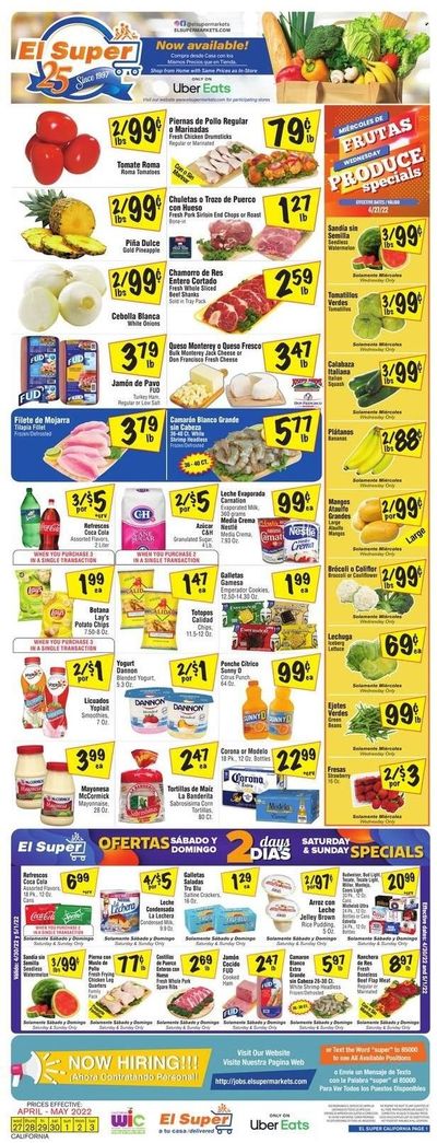 El Super (CA, NM, NV, TX) Weekly Ad Flyer April 27 to May 4