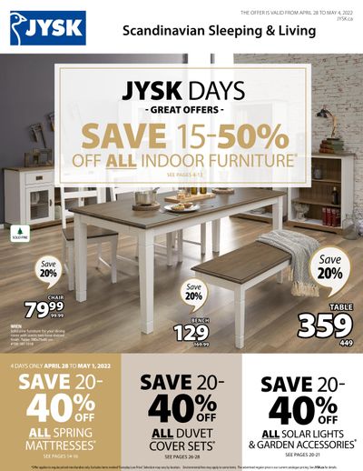 JYSK Flyer April 28 to May 4