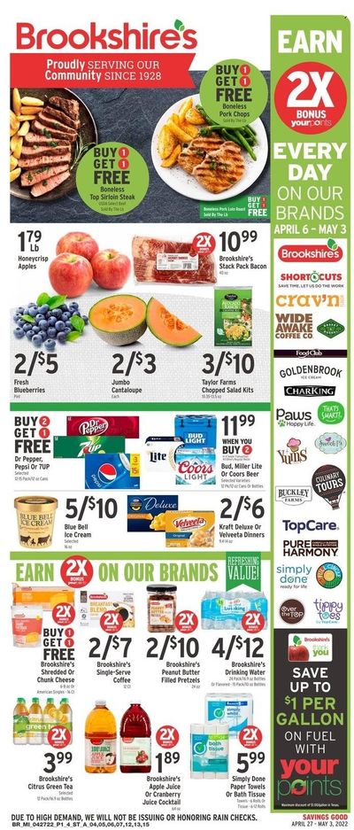 Brookshires (AR, LA, TX) Weekly Ad Flyer April 27 to May 4