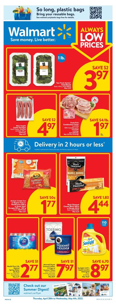 Walmart (West) Flyer April 28 to May 4 Walmart (West) Flyer April 28 to May 4