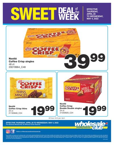 Wholesale Club Sweet Deal of the Week Flyer April 28 to May 4