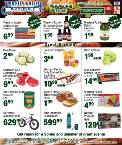 Bulkley Valley Wholesale Flyer April 28 to May 4