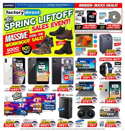 Factory Direct Flyer April 27 to May 3