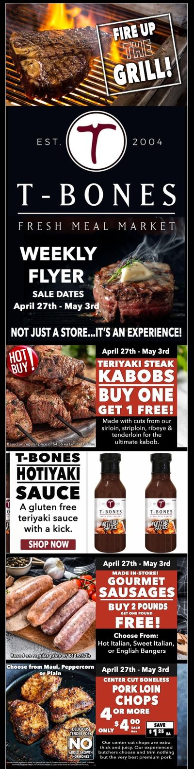 T-Bone's Flyer April 27 to May 3