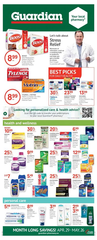 Guardian Pharmacy Monthly Flyer April 29 to May 26