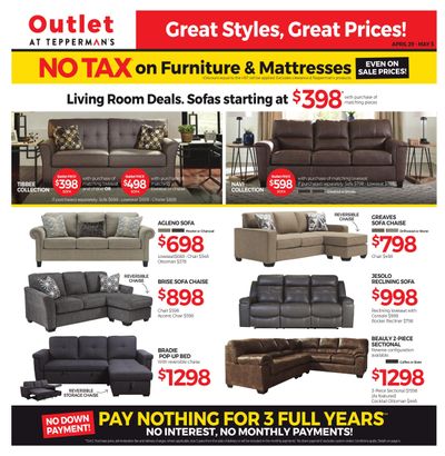 Outlet at Tepperman's Flyer April 29 to May 5