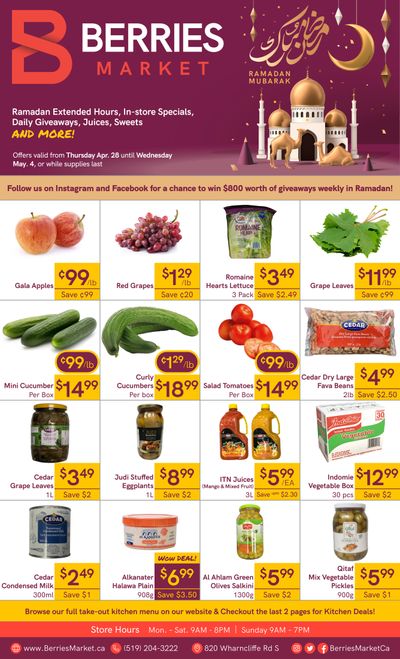 Berries Market Flyer April 28 to May 4