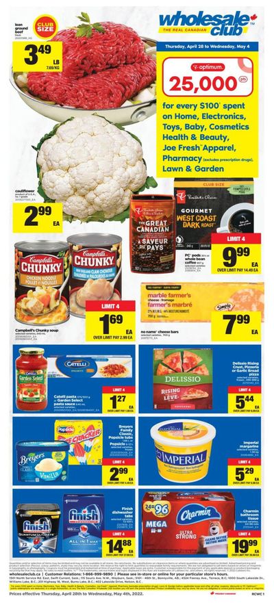 Real Canadian Wholesale Club Flyer April 28 to May 4