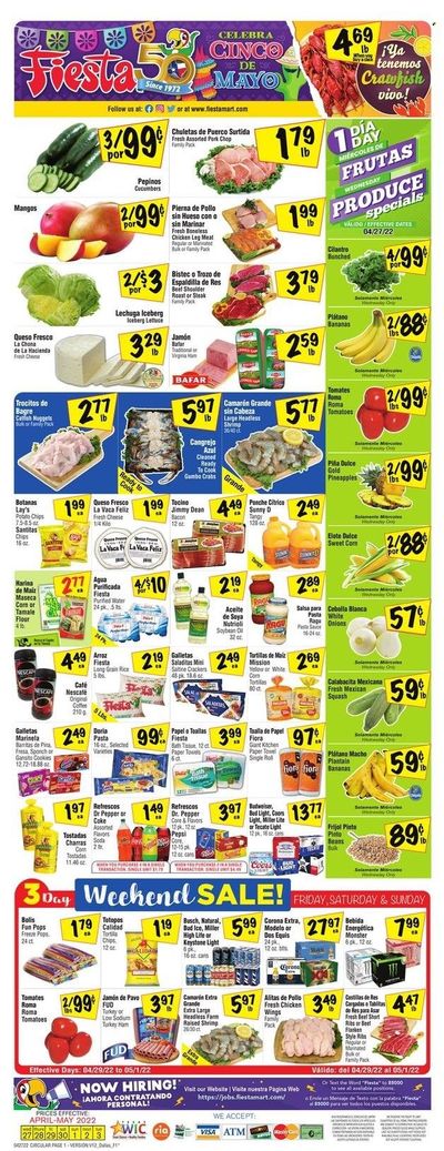 Fiesta Mart (TX) Weekly Ad Flyer April 28 to May 5