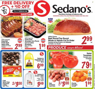 Sedano's (FL) Weekly Ad Flyer April 28 to May 5
