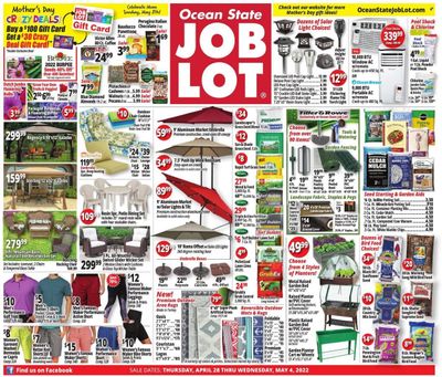 Ocean State Job Lot (CT, MA, ME, NH, NJ, NY, RI) Weekly Ad Flyer April 28 to May 5