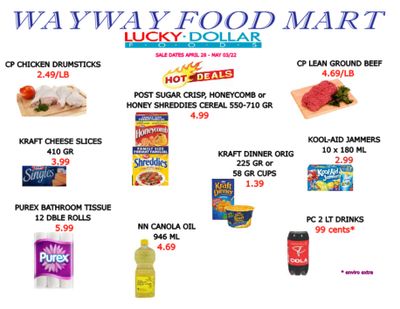 WayWay Food Mart Flyer April 28 to May 4