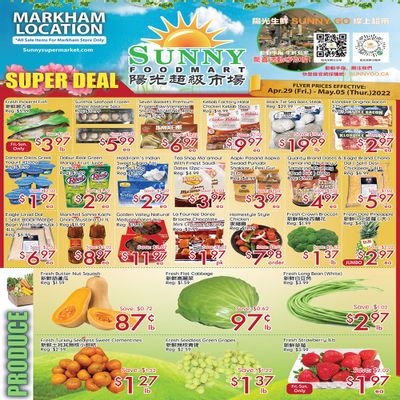 Sunny Foodmart (Markham) Flyer April 29 to May 5