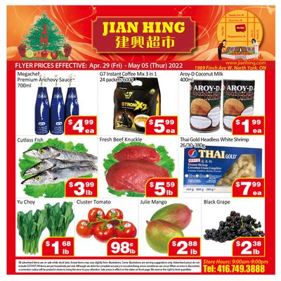 Jian Hing Supermarket (North York) Flyer April 29 to May 5