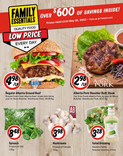 Freson Bros. Family Essentials Flyer April 29 to May 26
