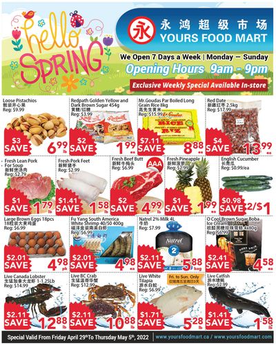 Yours Food Mart Flyer April 29 to May 5