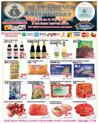 Superking Supermarket (London) Flyer April 29 to May 5