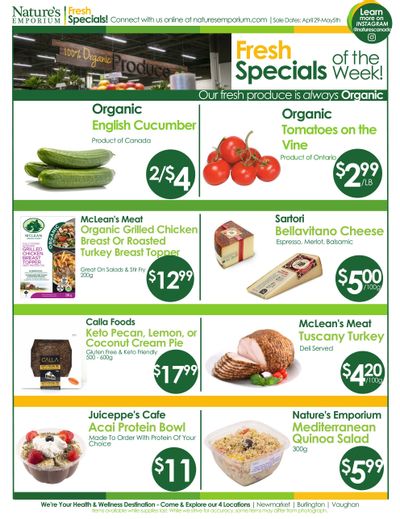 Nature's Emporium Weekly Flyer April 29 to May 5