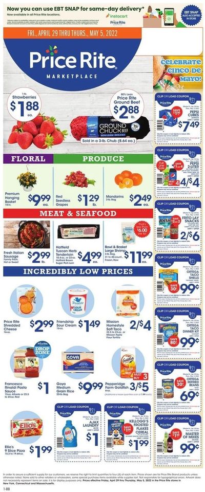 Price Rite (CT, MA, MD, NH, NJ, NY, PA, RI) Weekly Ad Flyer April 29 to May 6