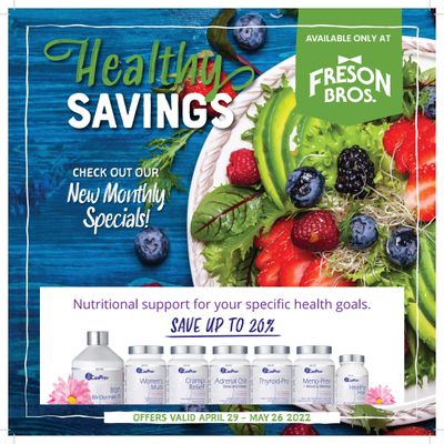 Freson Bros. Healthy Savings Flyer April 29 to May 26