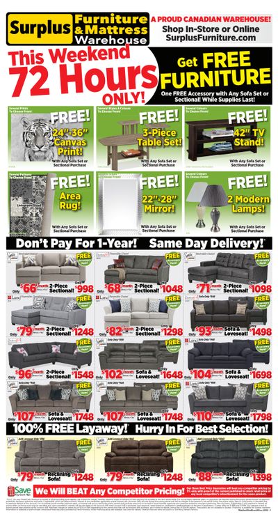 Surplus Furniture & Mattress Warehouse (Winnipeg) Flyer May 2 to 8