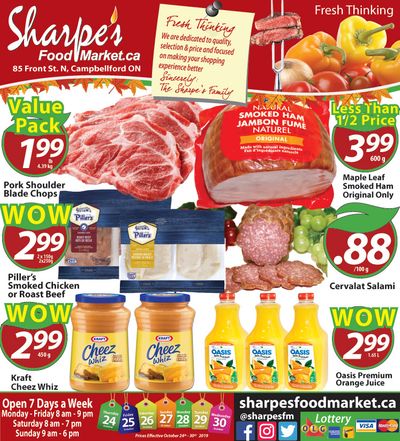 Sharpe's Food Market Flyer October 24 to 30