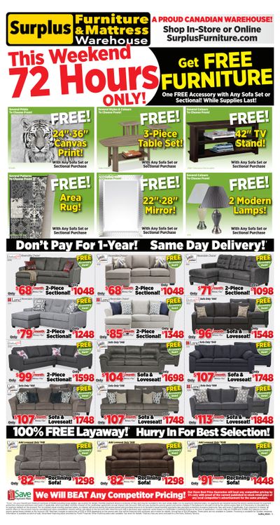 Surplus Furniture & Mattress Warehouse (Calgary) Flyer May 2 to 8