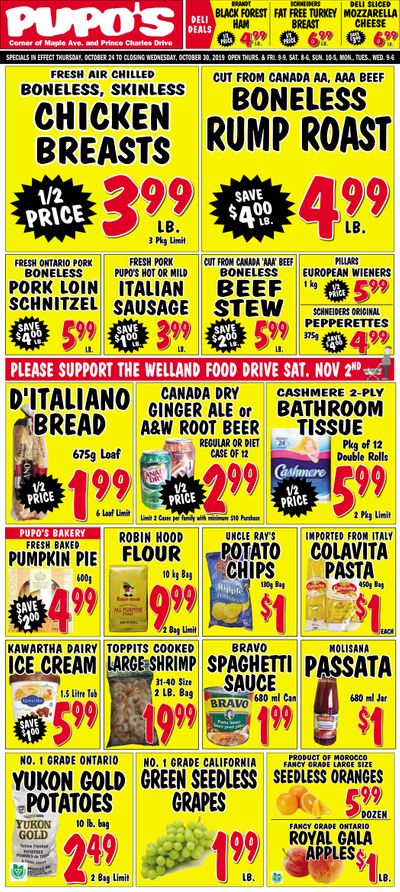 Pupo's Food Market Flyer October 24 to 30