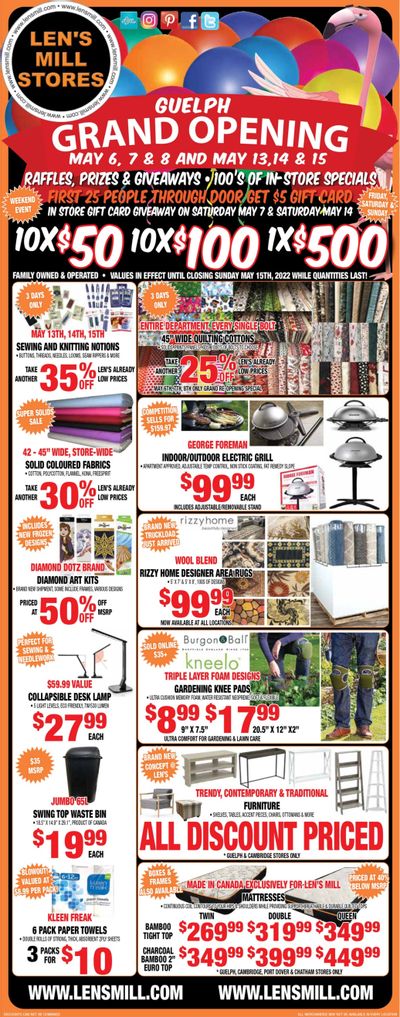 Len's Mill Stores Flyer May 2 to 15