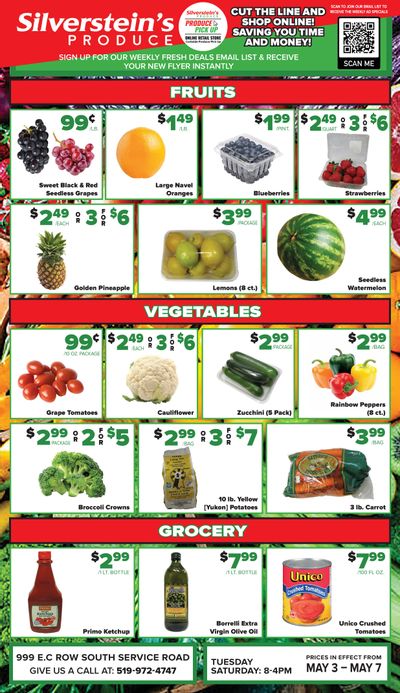 Silverstein's Produce Flyer May 3 to 7
