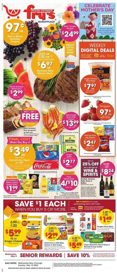 Fry’s (AZ) Weekly Ad Flyer May 3 to May 10 Fry’s (AZ) Weekly Ad Flyer May 3 to May 10