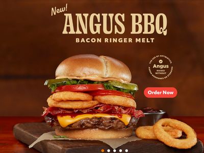 Harvey’s Canada New Angus BBQ Bacon Ringer Melt Burger for $8.79