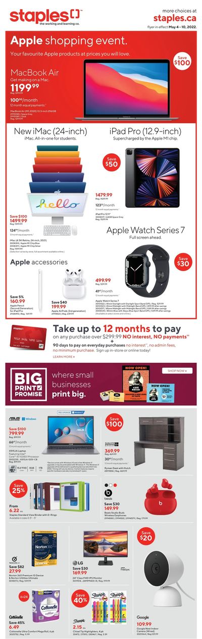 Staples Flyer May 4 to 10