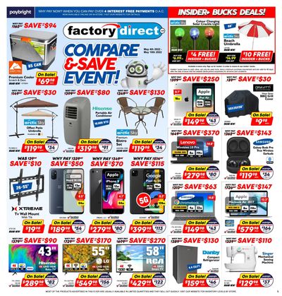Factory Direct Flyer May 4 to 10