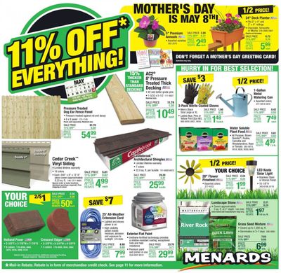 Menards Weekly Ad Flyer May 4 to May 11