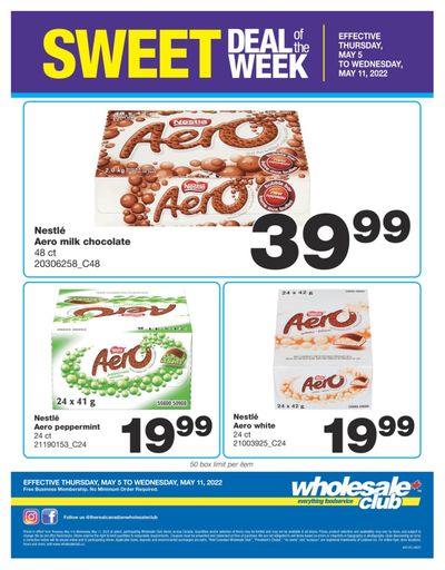Wholesale Club Sweet Deal of the Week Flyer May 5 to 11